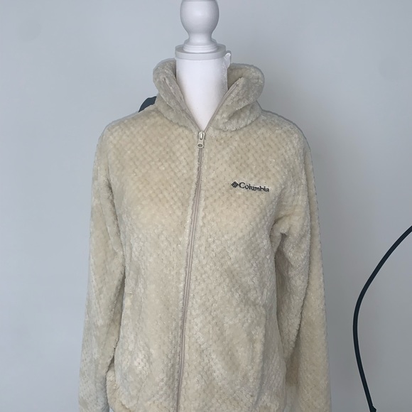 Columbia fleece cream zip up - Picture 2 of 6